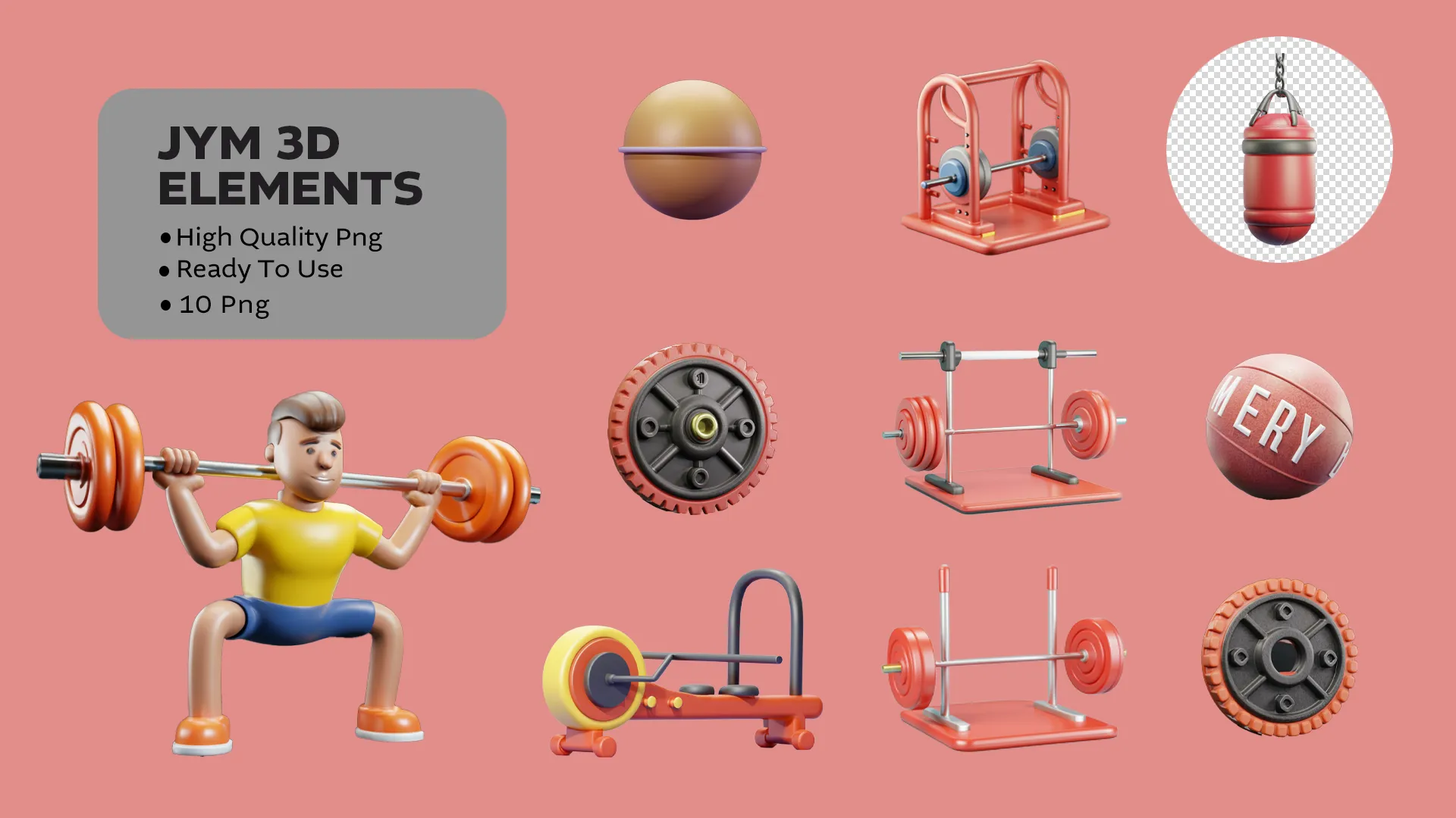 Fitness Essentials 3D Pack for Gym Graphics